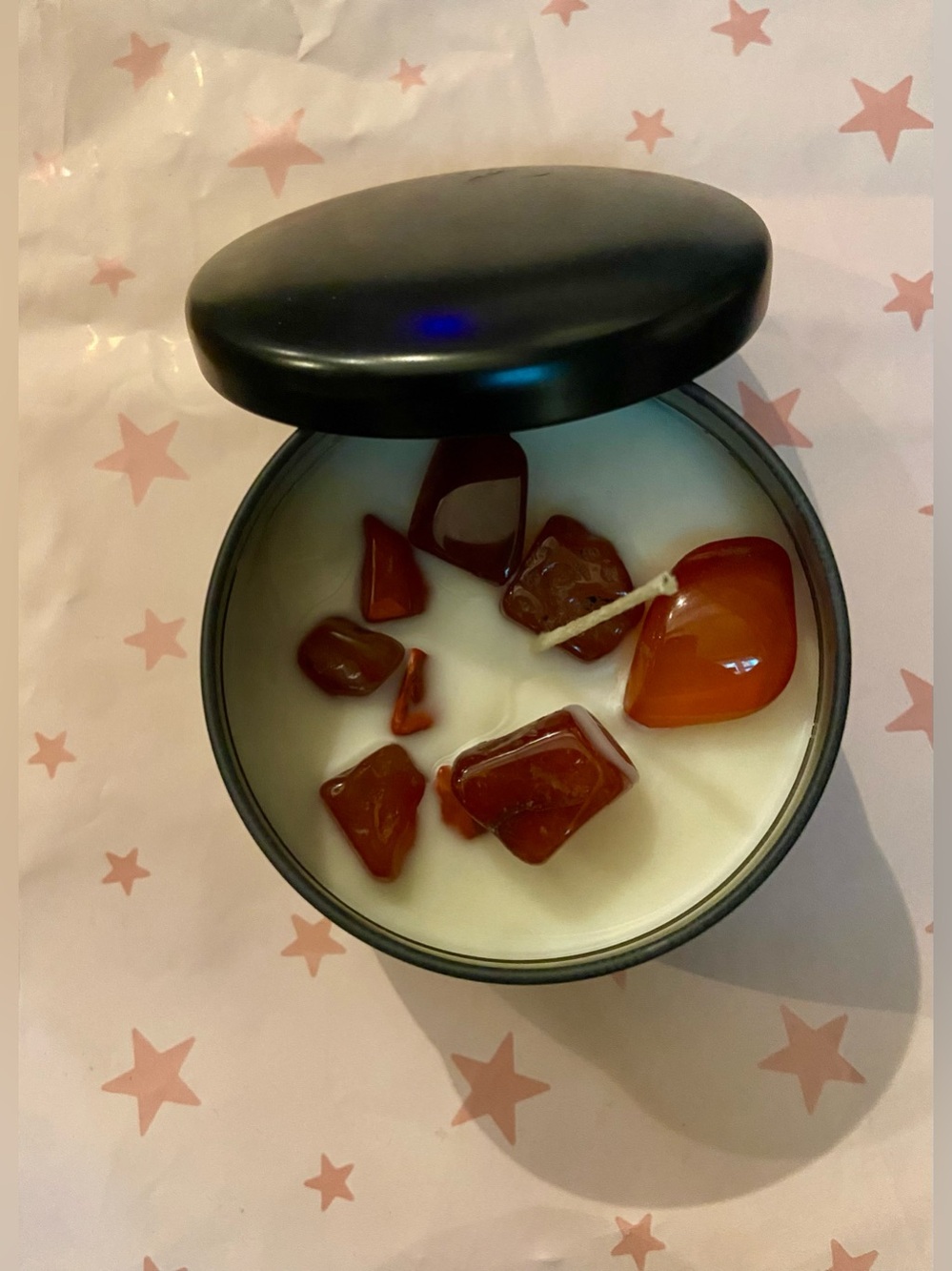 “Strawberry Macaroon” Crystal Soy Candle